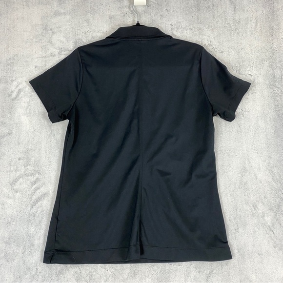 Nike Golf Dri Fit Shirt Womens Large Polyester Black Short Sleeve - Picture 2 of 12